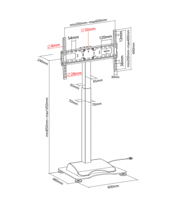 Titan SGB108 Anti-Collision Remote Control TV Bracket