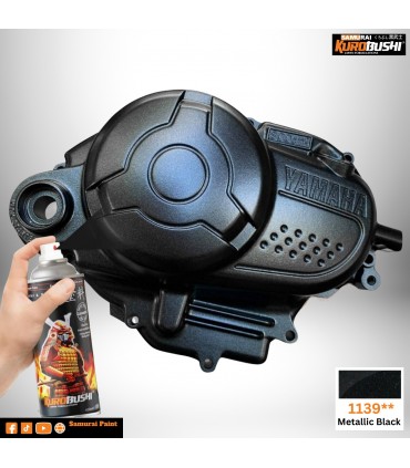Samurai 81/1139 Metallic Black Spray Paint - 400mL