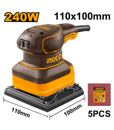 Ingco PS2416 240W 110X100mm Corded Palm Sanding Machine