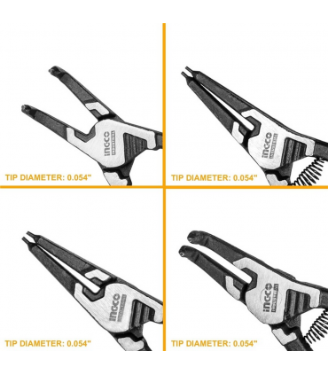 Ingco HCCPS26180 7" Circlip Plier Set - 4 Pieces