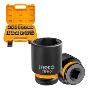Ingco HKISSD12141 1/2" Standard Impact Socket Set - 14 Pieces