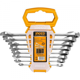 Ingco HKSPAR1082 Industrial Ratchet Spanner Combo Set - 8 Pieces
