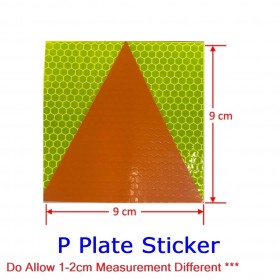High Visibility Durable Design P Plate Sticker for Motorbike