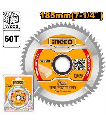Ingco TSB118513 185mm Wood Cutting TCT Saw Blade