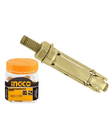 Ingco HWHA0807521 12 PCS Bottle Heavy Duty Zinc Plated Expansion Anchors