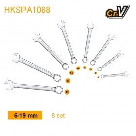 Ingco HKSPA1088 8 PCS Combination Spanner Set