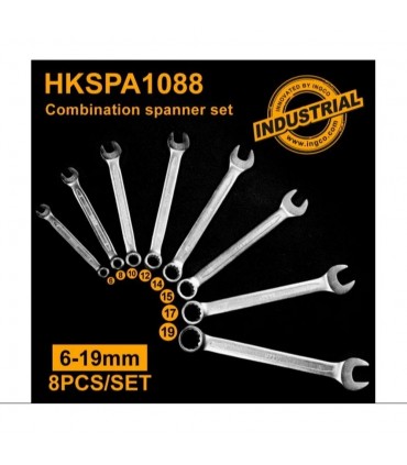 Ingco HKSPA1088 8 PCS Combination Spanner Set