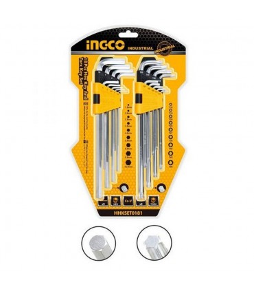Ingco HHKSET018118 PCS Extra Long Reach Hex Key
