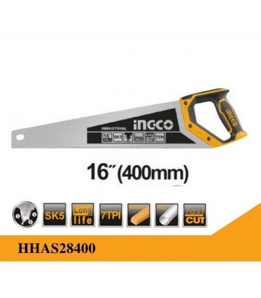 Ingco HHAS28400 16 Inch 7TPI Heat Treatment Teeth Hand Saw