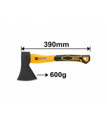 Ingco HAXS206001 390mm Durable Cutting Tool Fiberglass Handle Axe