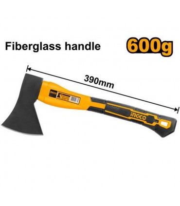 Ingco HAXS206001 390mm Durable Cutting Tool Fiberglass Handle Axe