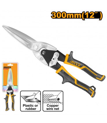 Ingco HTSN0112S 12 Inch Long Straight Aviation Snip