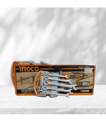 Ingco HKSPA1068 8 - 17mm 6 PCS Combination Spanner Set