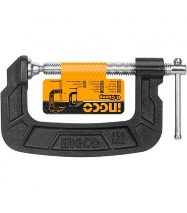Ingco HGC0105 5 Inch Throat Depth 25mm Malleable Cast Iron G Clamp