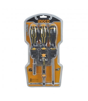 Ingco HKSDB02482 24 PCS Magnetic Tips Screwdriver and Bits Set