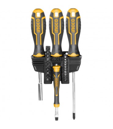 Ingco HKSDB02482 24 PCS Magnetic Tips Screwdriver and Bits Set