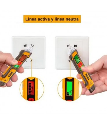Ingco VD210003 12-100V LED Flashlight Ac Voltage Detector