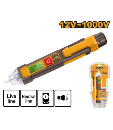 Ingco VD210003 12-100V LED Flashlight Ac Voltage Detector