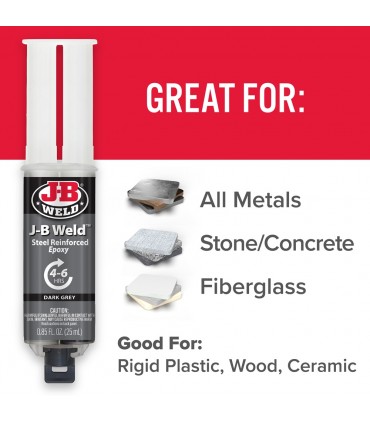 J-B Weld Cold-Weld Syringe Steel Reinforced Epoxy Adhesives - 25mL