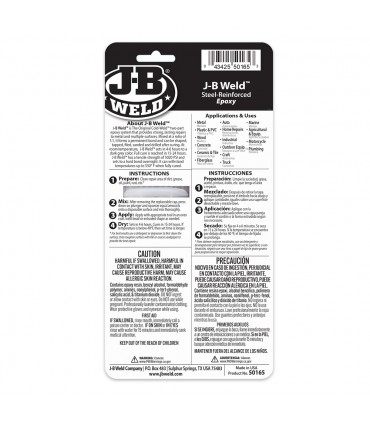 J-B Weld Cold-Weld Syringe Steel Reinforced Epoxy Adhesives - 25mL