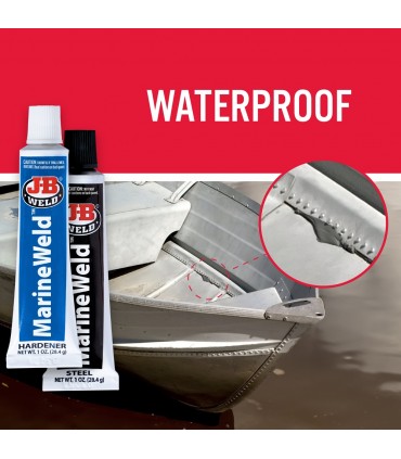 J-B Weld 8272 MarineWeld 5020 PSI Waterproof Epoxy Twin Tube - 2 oz