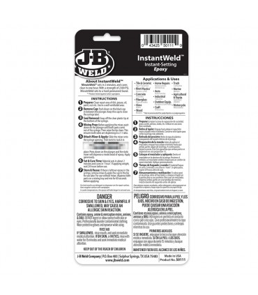 J-B Weld 50111 Instant Setting High Strength Epoxy Syringe