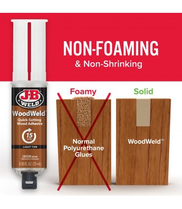 J-B Weld 50151 WoodWeld Syringe Wood Repair Epoxy - 25mL