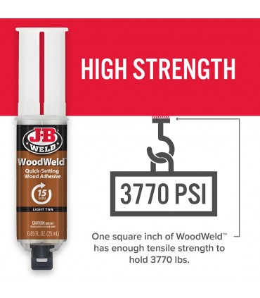 J-B Weld 50151 WoodWeld Syringe Wood Repair Epoxy - 25mL