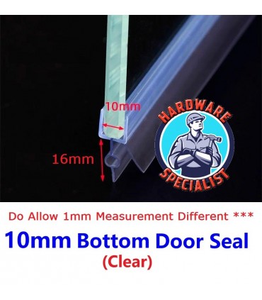 Hardware Specialist 70cm Bathroom Glass Door Waterproof Bottom Seal