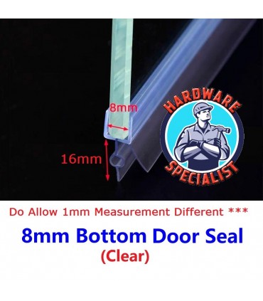 Hardware Specialist 70cm Bathroom Glass Door Waterproof Bottom Seal