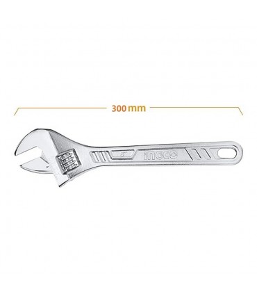 Ingco HADW131122 12 Inch Wide Jaw Opening Adjustable Wrench