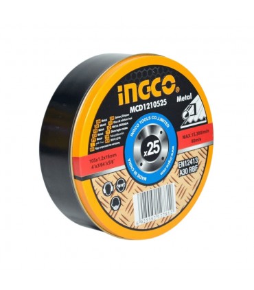Ingco MCD1210525 4 Inch 25 PCS Abrasive Metal Cutting Disc