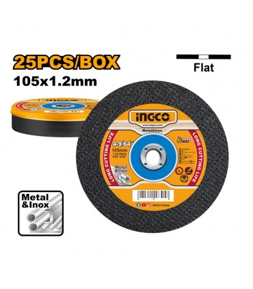 Ingco MCD1210525 4 Inch 25 PCS Abrasive Metal Cutting Disc