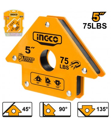 Ingco AMWH75051 5 Inch Steel Magnet Magnetic Welding Holder