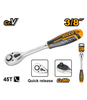 Ingco HRTH0838 3/8 Inch Drive Durable Steel Ratchet Wrench