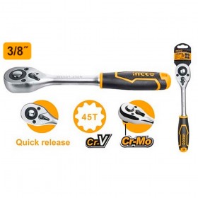 Ingco HRTH0838 3/8 Inch Drive Durable Steel Ratchet Wrench