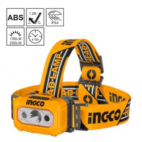 Ingco HHL013AAA8 200 lumens LED Light Adjustable Strap Head Lamp