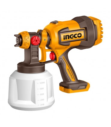 Ingco CSGLI2004 20V Lithium-ion Cordless Spray Gun - Bare Unit