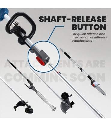 Dong Cheng DCPH401+DCST151 2 x 20V Lithium-Ion Cordless Brushless Multi-head String Trimmer