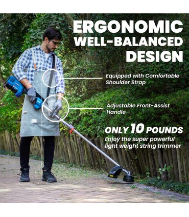 Dong Cheng DCPH401+DCST151 2 x 20V Lithium-Ion Cordless Brushless Multi-head String Trimmer