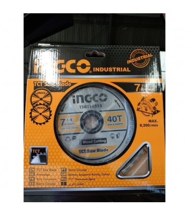 Ingco TSB118515 7 Inch 40T Wood Cutting TCT Saw Blade