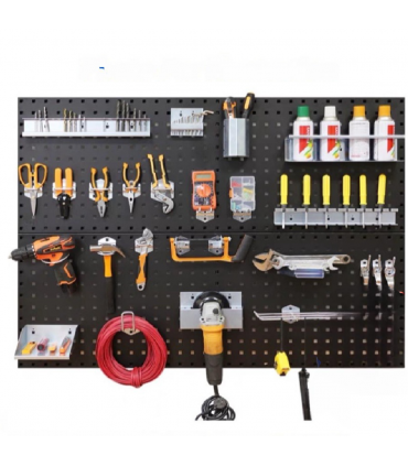 Square Durable Steel Pegboard Hooks - Single & Double Hook