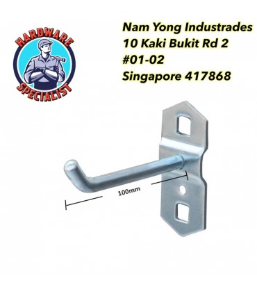 Square Durable Steel Pegboard Hooks - Single & Double Hook
