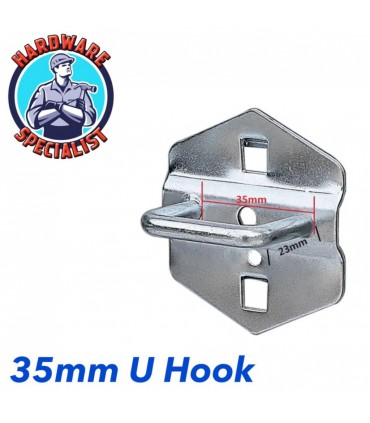 Square Durable Steel Pegboard Hooks - Single & Double Hook