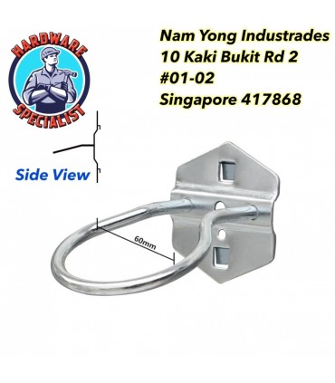Square Durable Steel Pegboard Hooks - Single & Double Hook