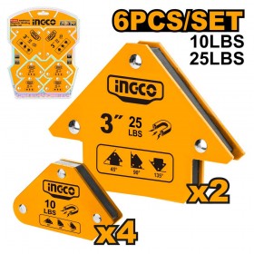 Ingco AMWH6001 6 Pcs Magnetic Welding Holder Set