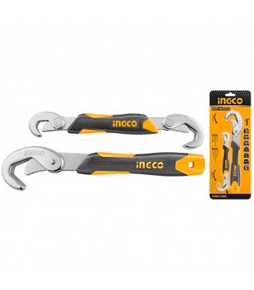 Ingco HBWS110808 2 Pcs Durable Steel Bent Wrench Set