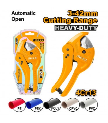 Ingco HPC0442 225mm Easy Cutting Industrial PVC Pipe Cutter