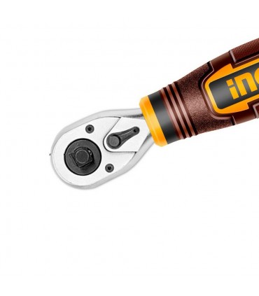 Ingco HRTH081438 1/4 x 3/8 Inch 72 Teeth Stubby Ratchet Handle