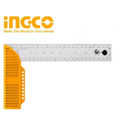 Ingco HAS123002 12 Inch Accurate Measuring Tool Angle Square SS Blade